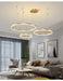 Modern LED Pendant Light – Gold Aluminum Chandelier with Remote Control - Samanta Factory