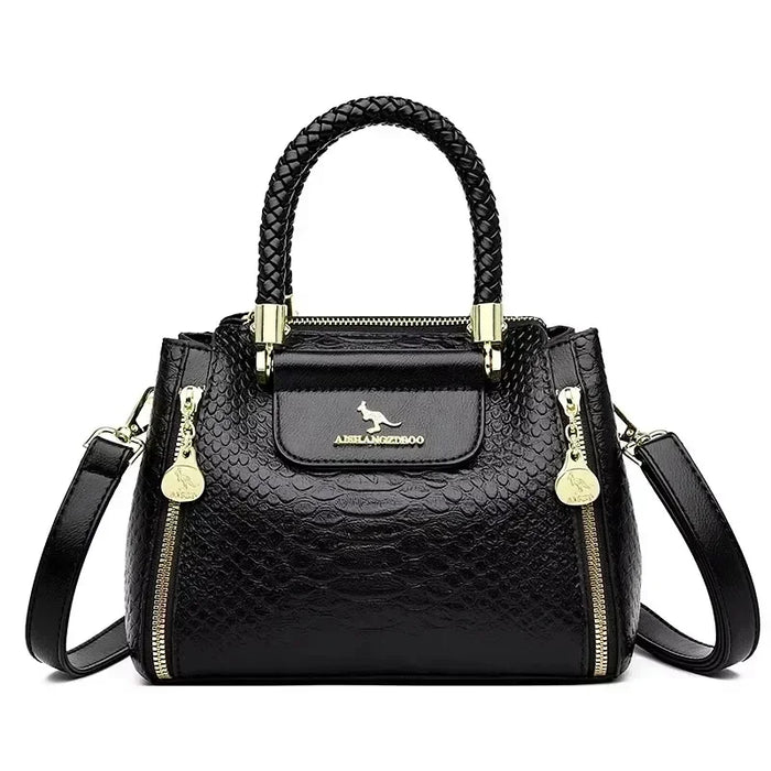 High-Quality PU Leather Handbag for Women – Animal Print Casual Tote, Versatile Fashion Bag - Samanta Factory