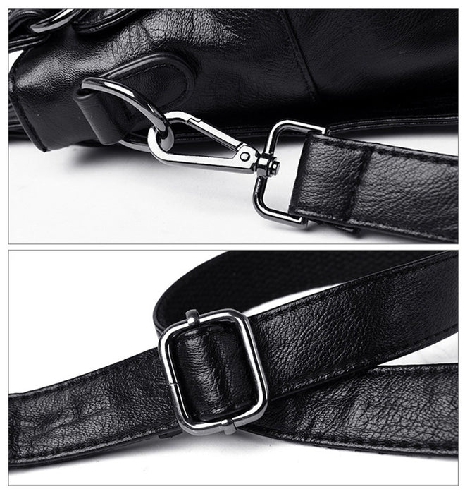 Genuine Leather Tote Bag – Vintage Unisex Handbag with Large Capacity - Samanta Factory