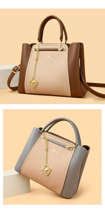 Designer Inspired PU Leather Shoulder Bag – Luxury Casual Tote for Women - Samanta Factory