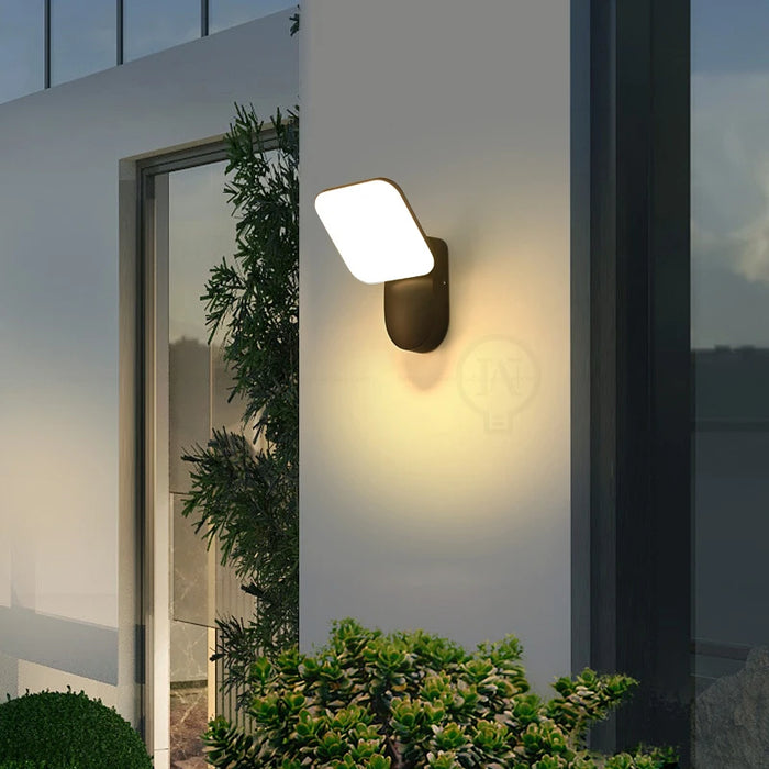 Outdoor LED Wall Lamp with PIR Motion Sensor – Waterproof IP65 12W Aluminum Light for Porch & Garden - Samanta Factory