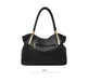 Genuine Leather Shoulder Bag – Elegant Casual Tote with Beading & Sequins for Women - Samanta Factory