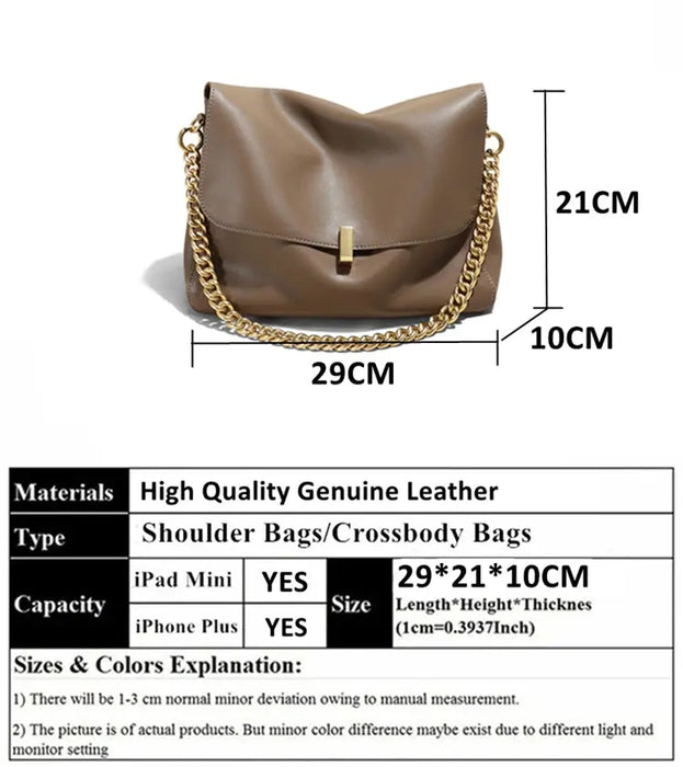 Leather Crossbody Bag - Vintage Soft Flap Style SF