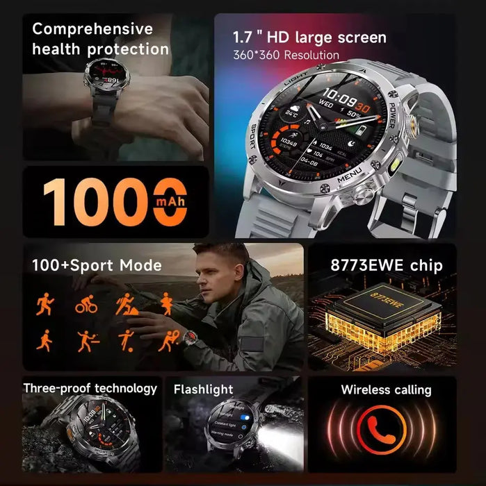 Smart Watch – AMOLED Display with AI Health Tracking SF