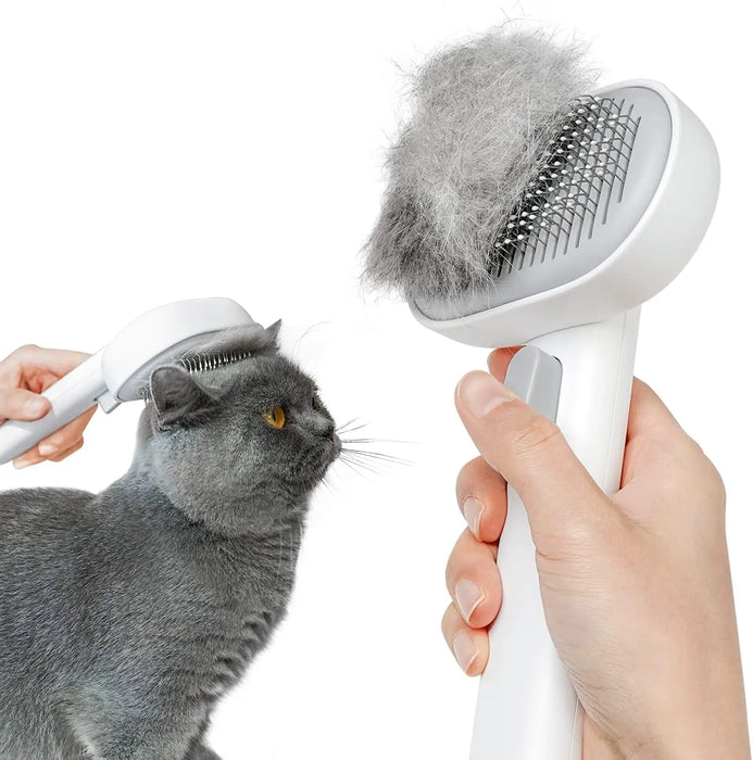 Deshedding Cat Brush – Gentle Grooming Tool for Long & Short-Haired Pets - Samanta Factory