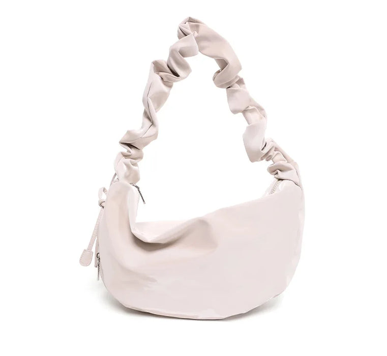 PU Leather Shoulder Bag – Versatile Solid-Color Satchel