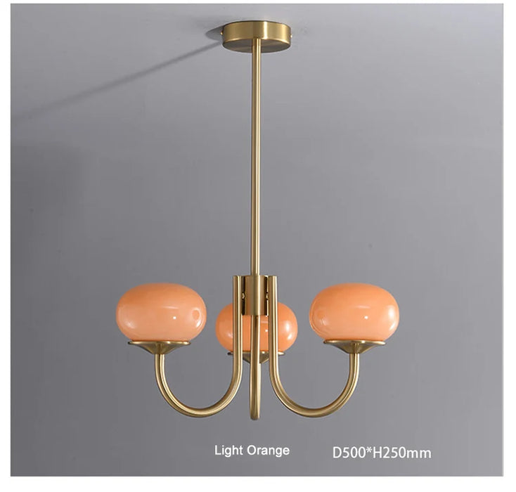 Nordic Pink Bedroom Lamp – Warm Romantic Bauhaus Chandelier