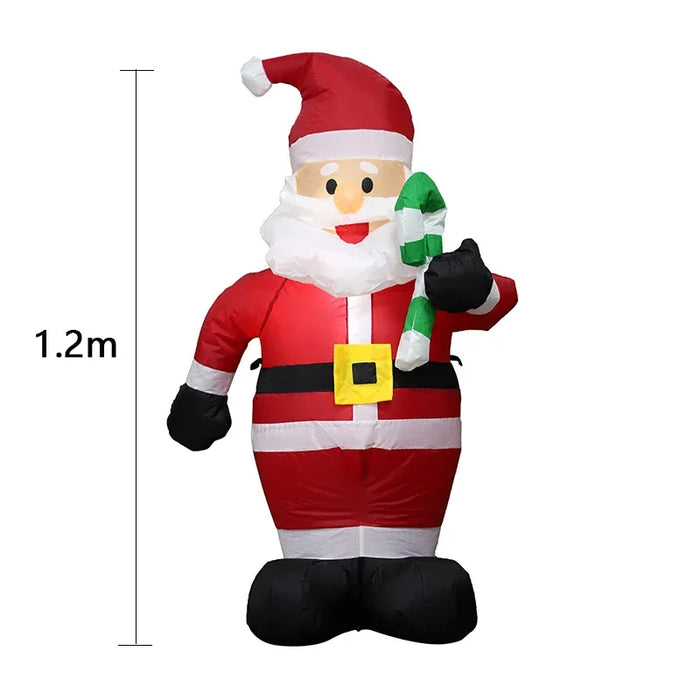 Inflatable Christmas Decoration – 3D PVC Santa Ornament with LED Lights
