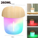 Mushroom Rain Cloud Humidifier – 7-Color LED & Aromatherapy Diffuser for Relaxation & Skin Hydration - Samanta Factory