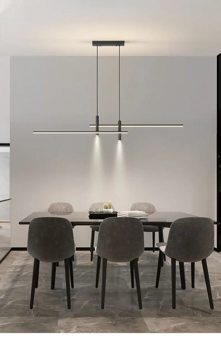 Modern LED Pendant Light – Adjustable Aluminum Chandelier with Dimmable Lighting - Samanta Factory
