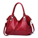 Women's PU Leather Shoulder Bag – Large Capacity Casual Zipper Handbag SF