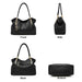 Genuine Leather Shoulder Bag – Elegant Casual Tote with Beading & Sequins for Women - Samanta Factory