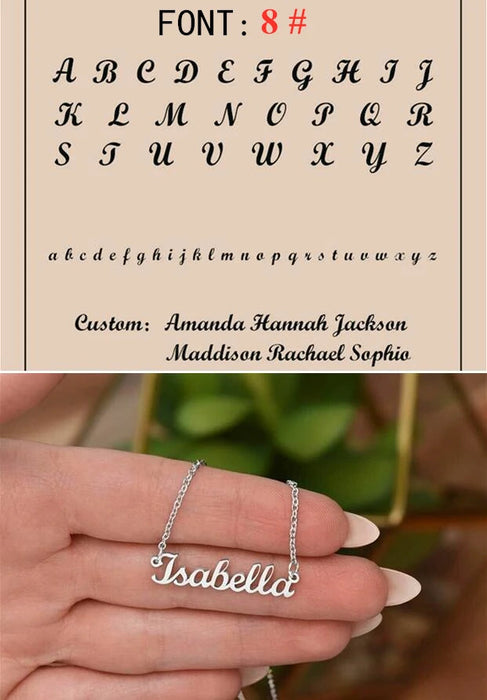 Custom Name Necklace – Personalized Pendant for Women Sf