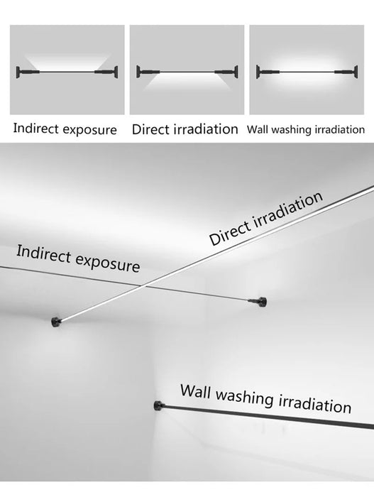 Modern Linear LED Wall Lamp – Black & White Minimalist Skyline Design - Samanta Factory