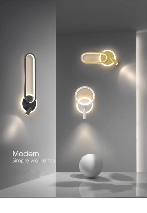 Bedside Lamp Modern Simple Creative Living Room Background Wall Stairwell Wall Lamp Nordic Network Red Corridor Wall Light - Samanta Factory