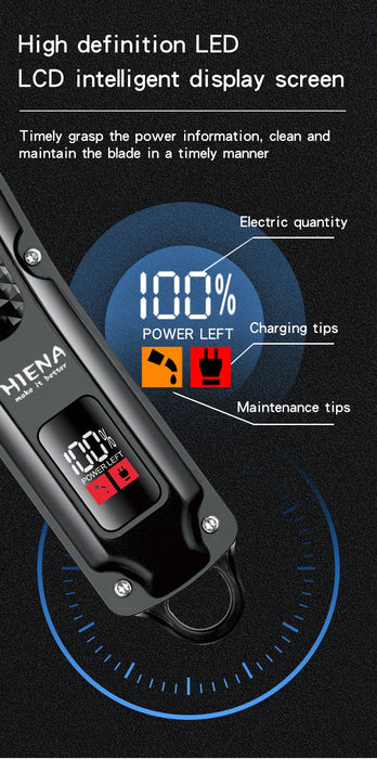 Electric Hair Clipper – Rechargeable Stainless Steel Blade with USB Charging & Adjustable Length