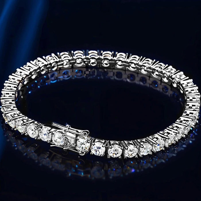 Moissanite Vintage Bracelet – 925 Sterling Silver Unisex Jewelry - Samanta Factory