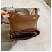Women’s PU Saddle Bag – Stylish Hasp Closure & Interior Zipper Pocket - Samanta Factory