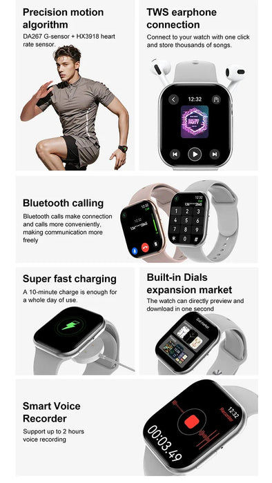 GPS Smart Watch with Health Tracking – AMOLED Display with Bluetooth Calling SF