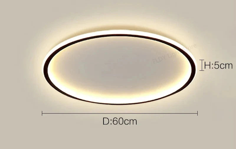Modern Ultra-Thin LED Ceiling Light – Remote Control, Dimmable, Energy-Saving Lighting Fixture - Samanta Factory