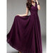 Party Dress – V-Neck Chiffon Elegance - Samanta Factory