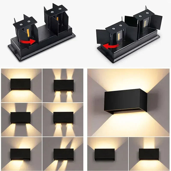 Outdoor LED Wall Light – Adjustable Beam IP65 Waterproof SF