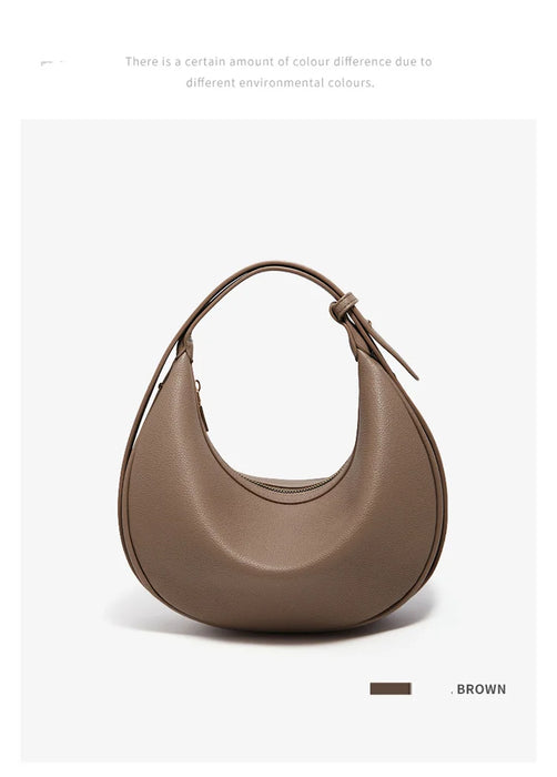 Chic Half-Moon Leather Handbag – Stylish Crossbody Bag for Women, Ideal Gift for Loved Ones - Samanta Factory