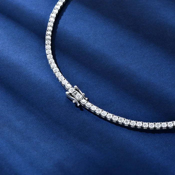 Moissanite Tennis Bracelet – 925 Sterling Silver with Certificate - Samanta Factory