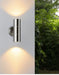 Stainless steel LED wall light with up and down spotlight and waterproof design