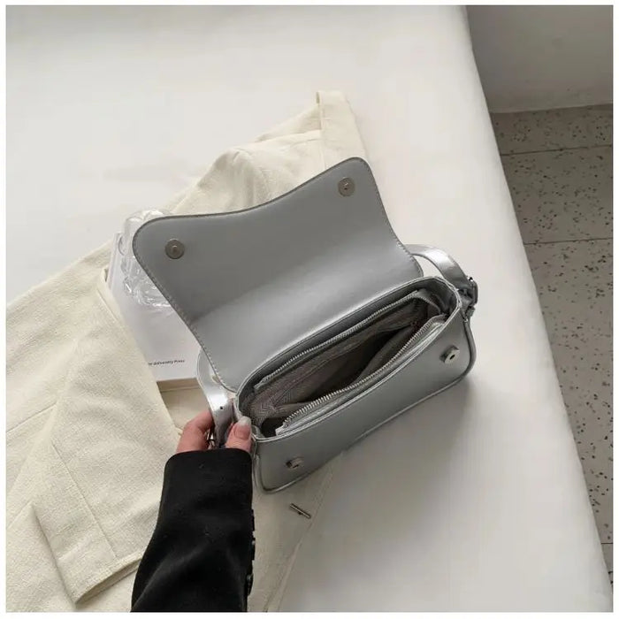 Women’s PU Saddle Bag – Stylish Hasp Closure & Interior Zipper Pocket - Samanta Factory
