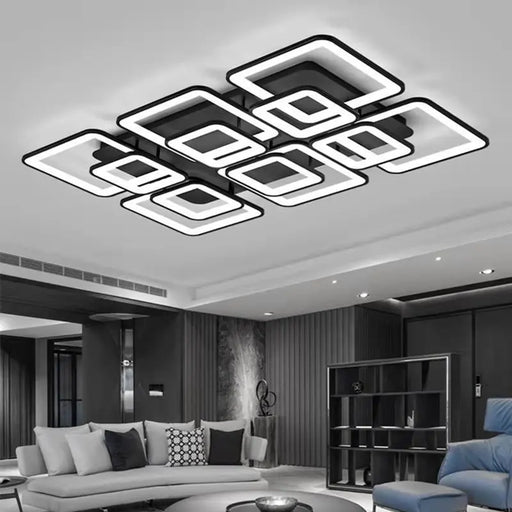 LED Ceiling Light – Modern Geometric Design with Remote Dimming - Samanta Factory