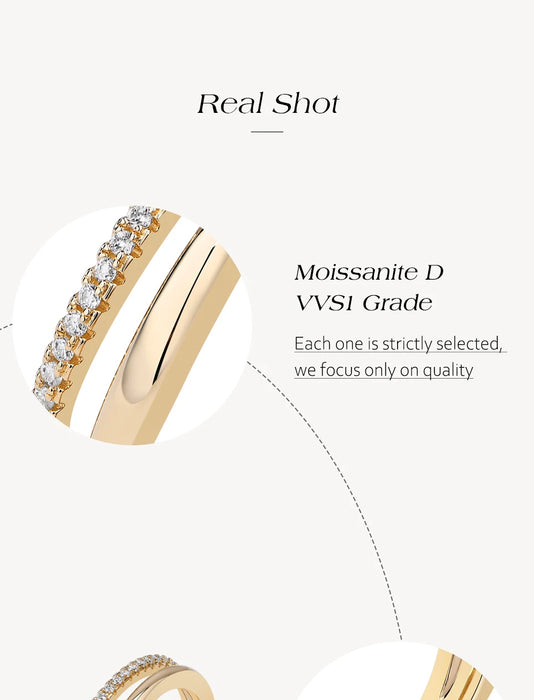 S925 Moissanite Ring – D-Color VVS1 Stone in 18K Gold Plating