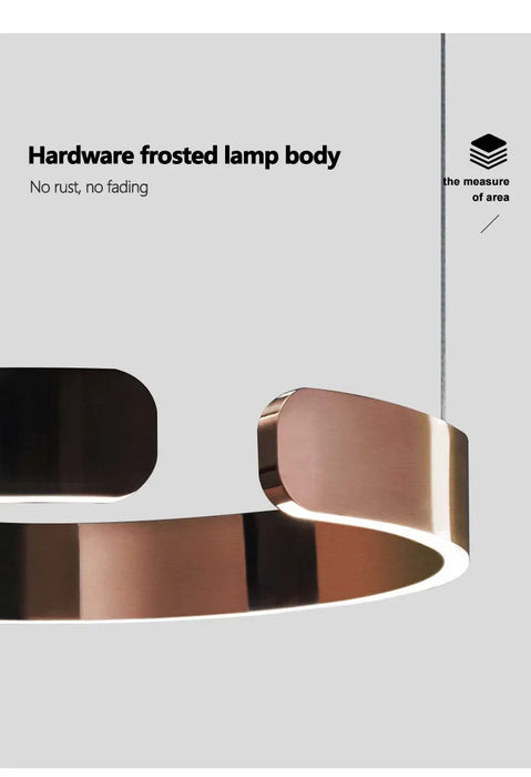 C Ring LED Pendant Light – Dimmable Nordic Hanging Lamp for Dining & Bedroom Spaces - Samanta Factory
