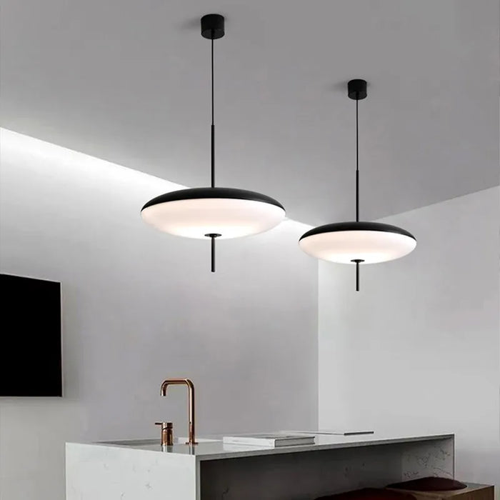 Modern Pendant Light – Flying Saucer Design with LED Illumination