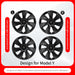 4PCS Wheel Cap Design For Tesla Model Y 2020-2024 19 Inch Right＆Left Hubcaps Cyclone Cover Wheel Cover Replacement Accessories - Samanta Factory