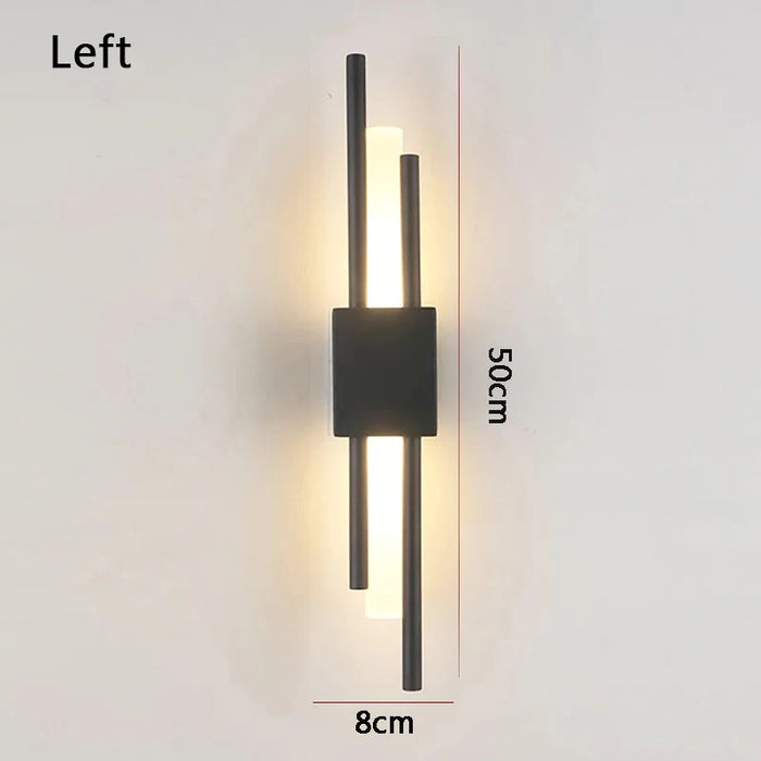 Contemporary Black & Gold LED Wall Lamp – Up & Down Light for Modern Interiors - Samanta Factory