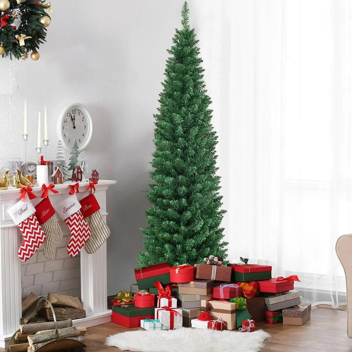 Slim Artificial Christmas Tree – Space-Saving Pencil Shape