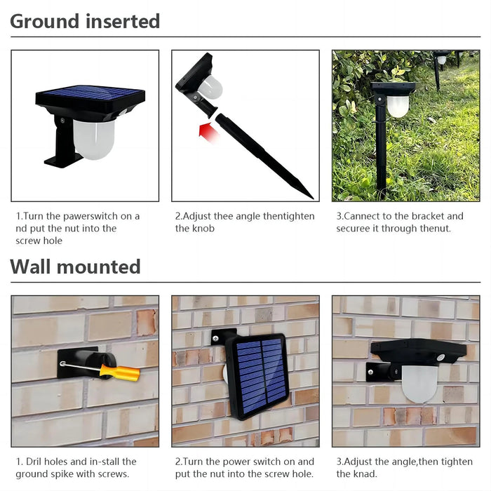 Solar Garden Light – Motion Sensor LED with Triple Modes and IP65 Weatherproof Design