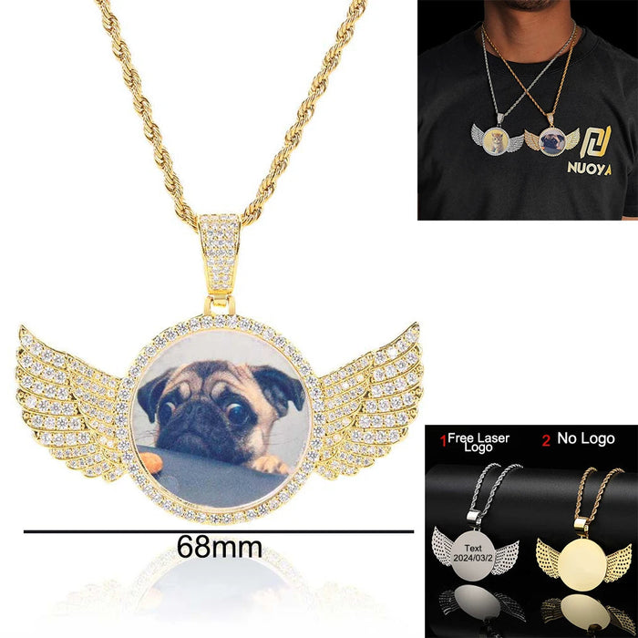 Custom Photo Necklace – Personalized Medallion Picture Pendant Chain SF