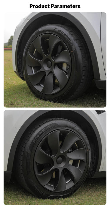 4PCS 19 Inch Cyclone Style Wheel Covers for Tesla Model Y (2020-2024) Right & Left Automobile Accessories Hubcaps Replacement - Samanta Factory