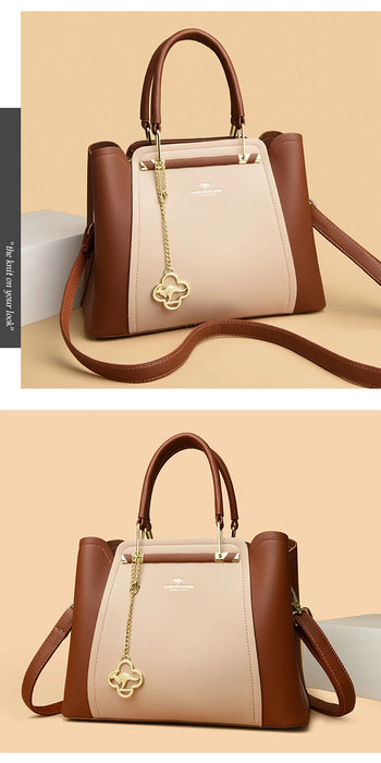 Designer Inspired PU Leather Shoulder Bag – Luxury Casual Tote for Women - Samanta Factory