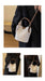 PU Leather Knitted Bucket Bag – Soft Casual Messenger Handbag for Women - Samanta Factory