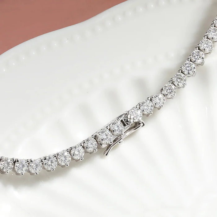 Moissanite Pendant Necklace – D-Color VVS1 Water Drop in 925 Sterling Silver