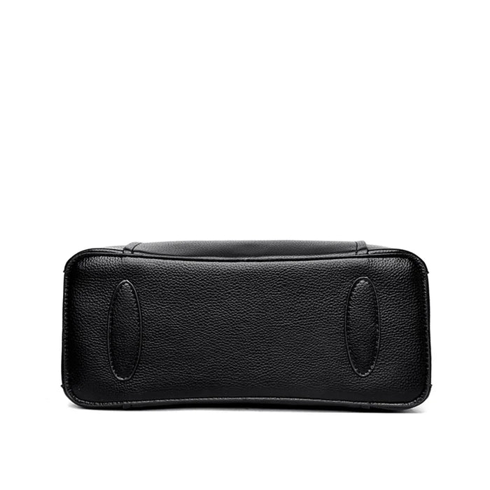 Women’s Soft PU Leather Handbag – Fashionable Casual Tote with Sequined Detail - Samanta Factory
