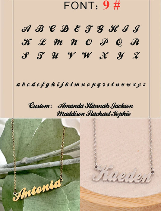 Custom Name Necklace – Personalized Pendant for Women Sf
