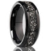 Men’s Tungsten Ring – Meteorite Inlay Wedding Band SF
