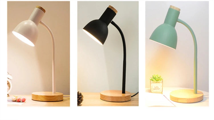 Wooden Desk Lamp – Elegant Design with E27 Socket for Soft, Eye-Friendly Lighting - Samanta Factory