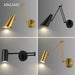 Modern Wall-Mounted LED Lamp – Adjustable Swing Arm with Warm/Cold Light for Bedrooms & Living Rooms - Samanta Factory