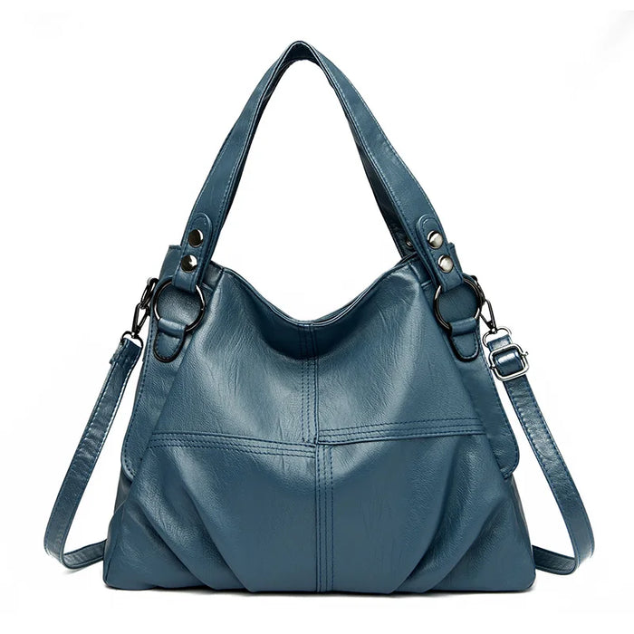 Genuine Leather Tote Bag – Vintage Unisex Handbag with Large Capacity - Samanta Factory