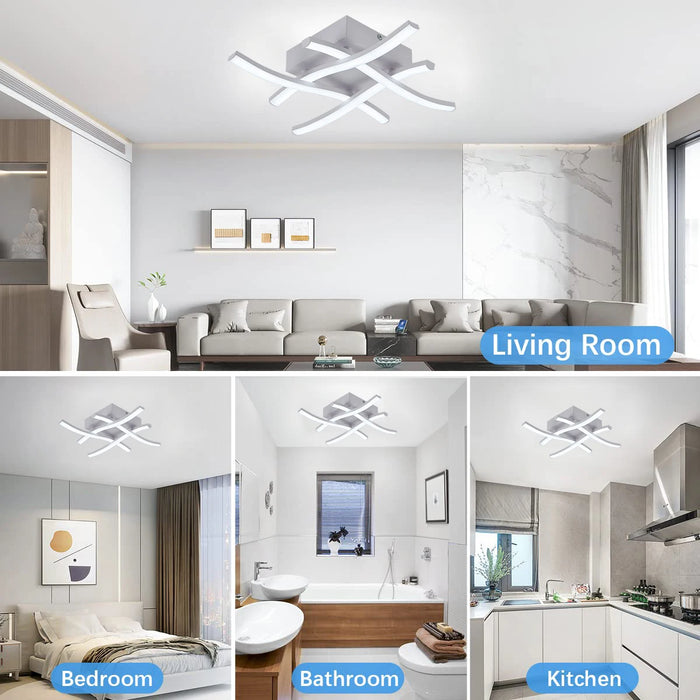 Modern LED Ceiling Light – 24W Surface-Mounted Fixture with 3-Color Modes